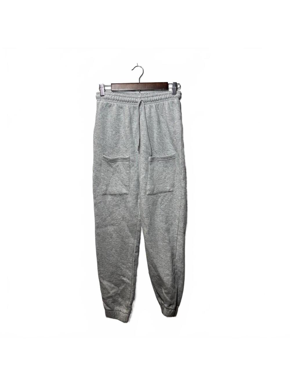 PrettyLittleThing Grey Joggers Womens Small Thigh Pocket Cuffed Sweatpants
